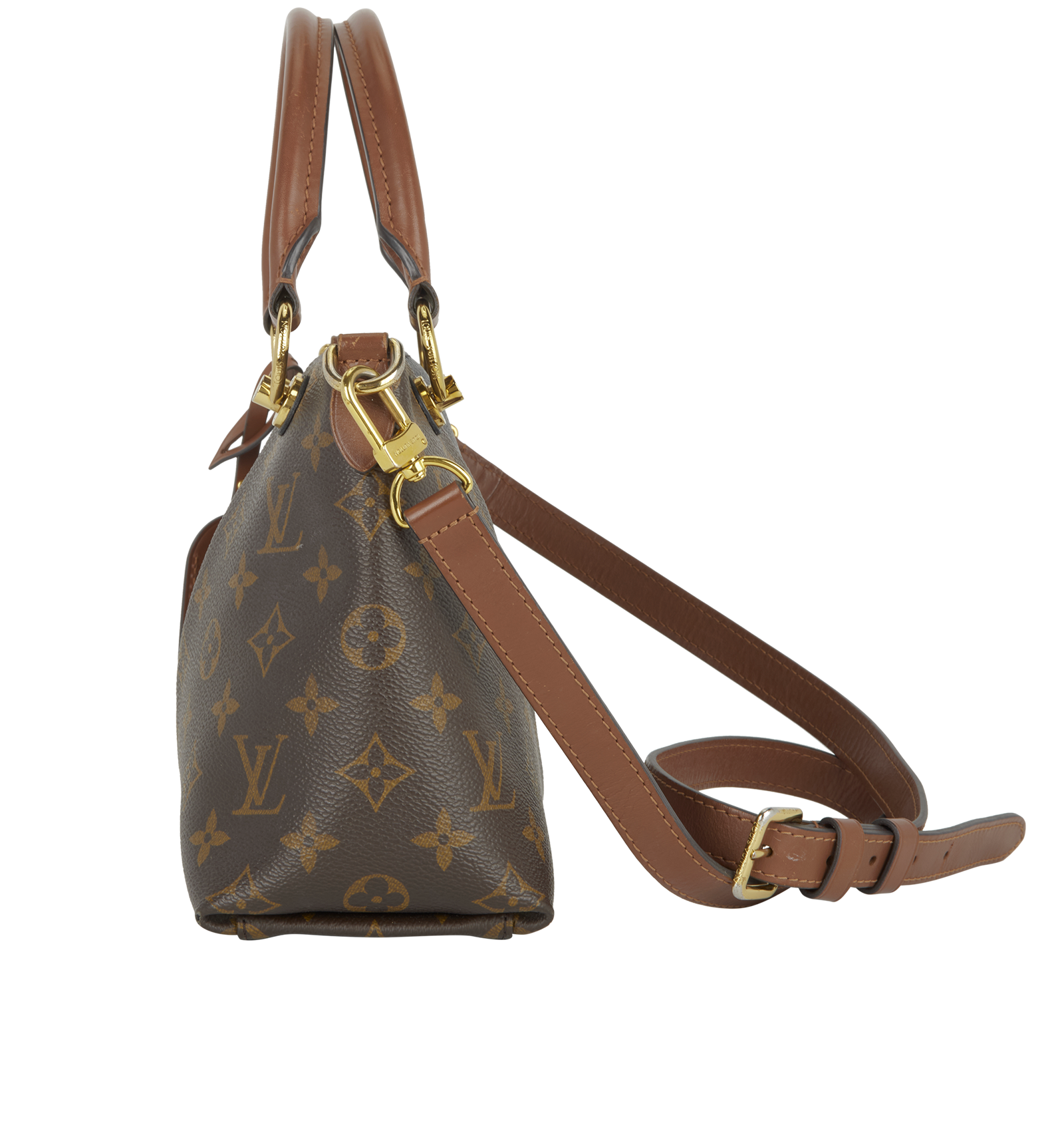 V Tote BB, &pound;1,100, Handbags, Brown, Canvas/Leather, Bottom view